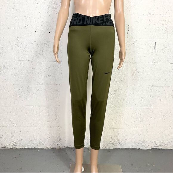 Nike Just Do It Army Green Black Muscle Tank Leggings Matching Set M - Picture 16 of 17